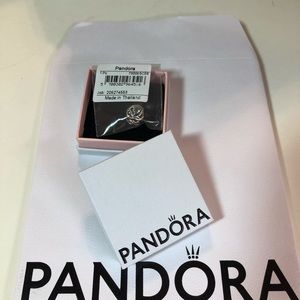 Pandora sterling and aqua marine charm Bracelet charm